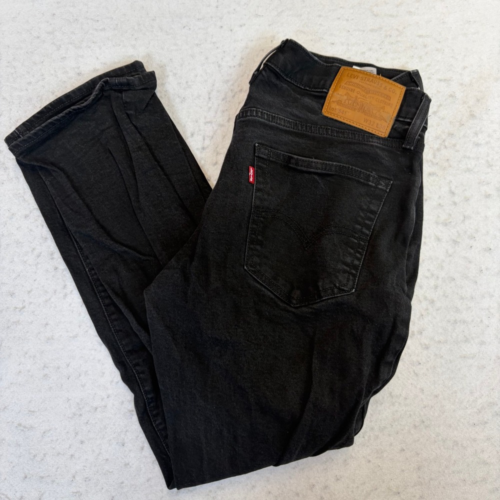 Levi's 541 Athletic Taper Jeans Mens 32x30 Black Denim